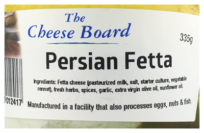 Picture of CHEESE BOARD PERSIAN FETTA 335G