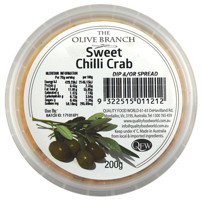 Picture of THE OLIVE BRANCH SWEET CHILLI CRAB DIP 200G