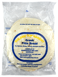 Picture of GOLDEN TOP GREEK PITTA BREAD (LARGE)