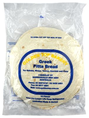 Picture of GOLDEN TOP GREEK PITTA BREAD (LARGE)