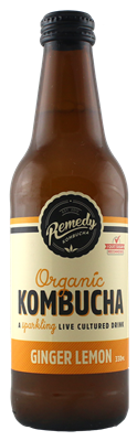 Picture of REMEDY GINGER LEMON KOMBUCHA 330ML