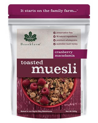 Picture of BROOKFARM TOASTED CRANBERRY MACADAMIA 500G